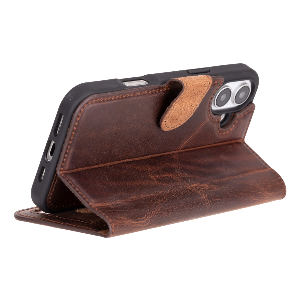 Magic I Phone 16 Plus Detachable Leather Wallet Case
