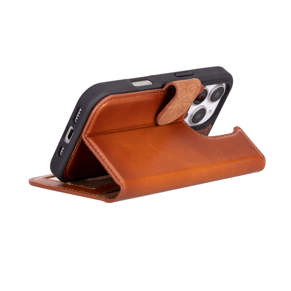 Magic I Phone 16 Pro Detachable Leather Wallet Case