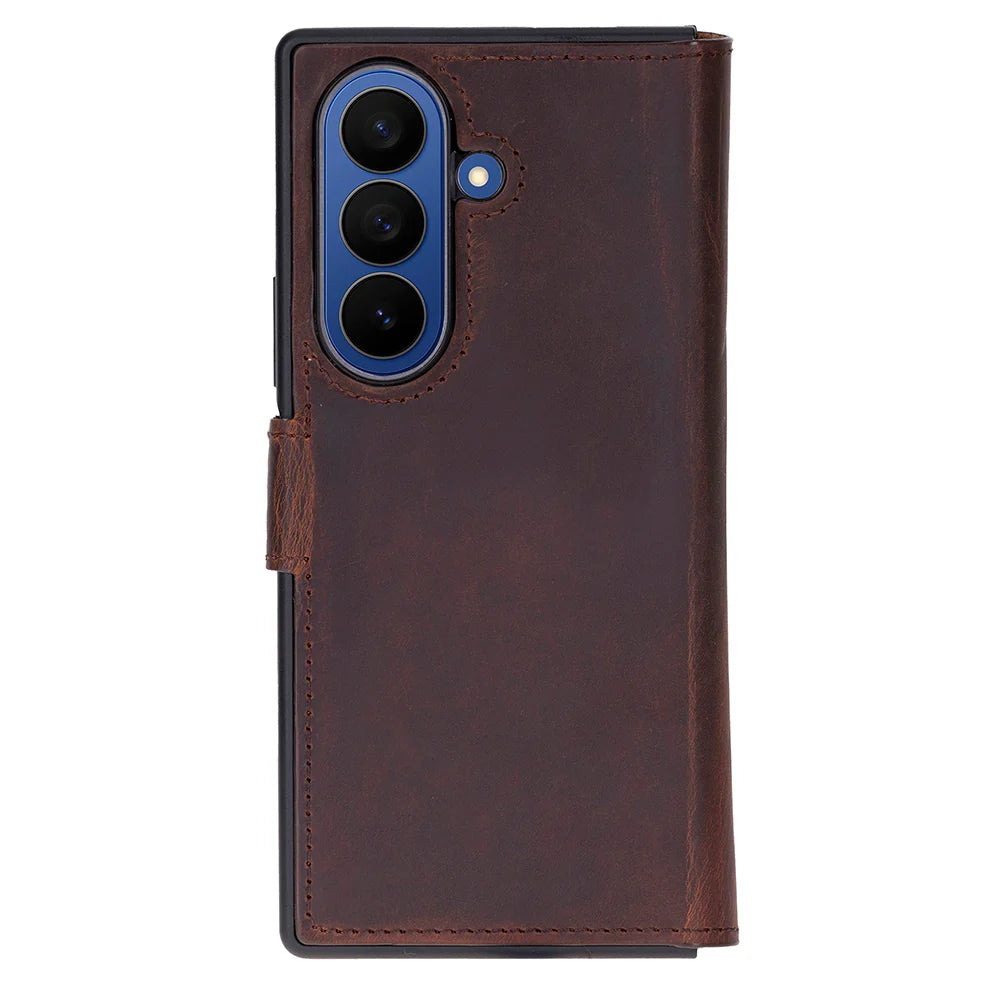 Wallet Id Leather Samsung Galaxy Z Fold7 Folio Case
