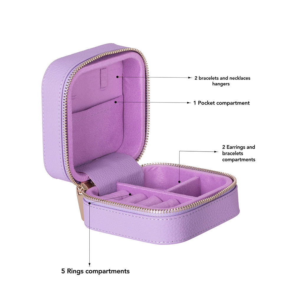 Amanda Leather Jewelry Box, Medium