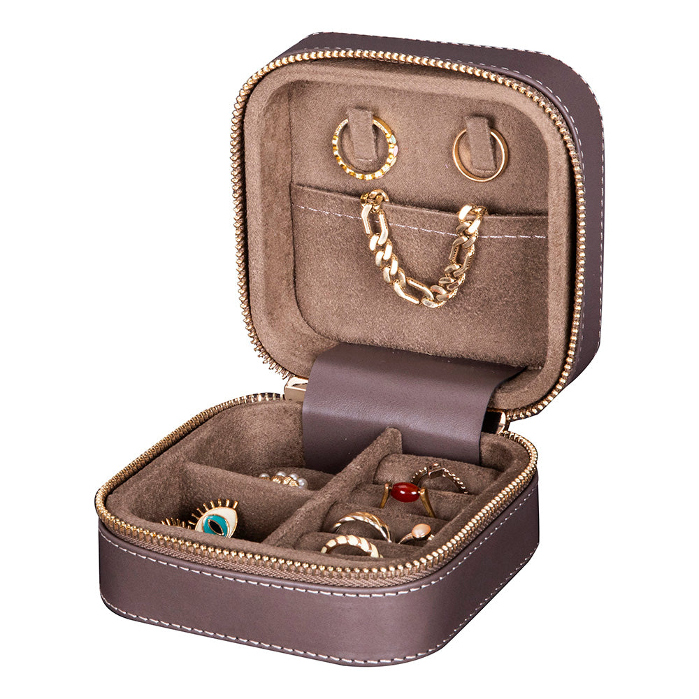 Amanda Leather Jewelry Box, Medium