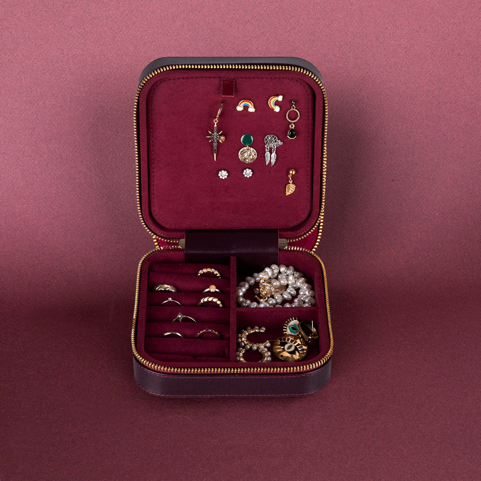 Amanda Leather Jewelry Box, Large