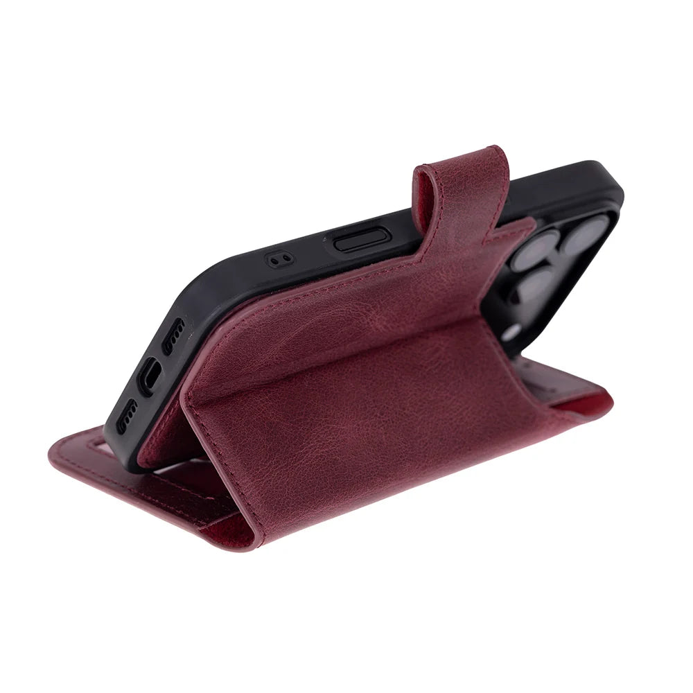 Sengul Genuine Leather Wallet Case for iPhone 18 Pro