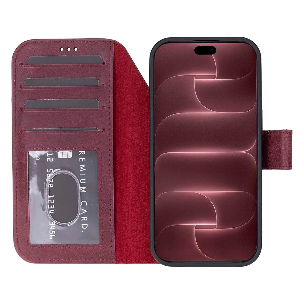 Sengul Genuine Leather Wallet Case for iPhone 18 Pro Max