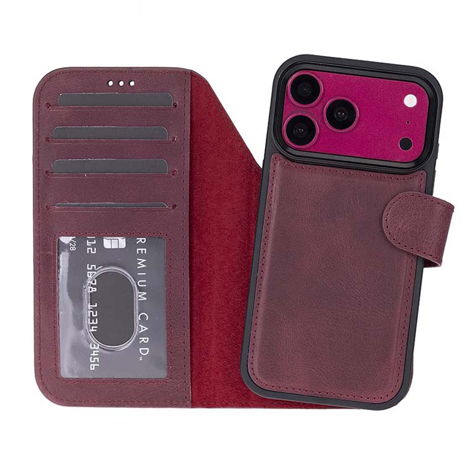 Sengul Genuine Leather Wallet Case for iPhone 18 Pro Max