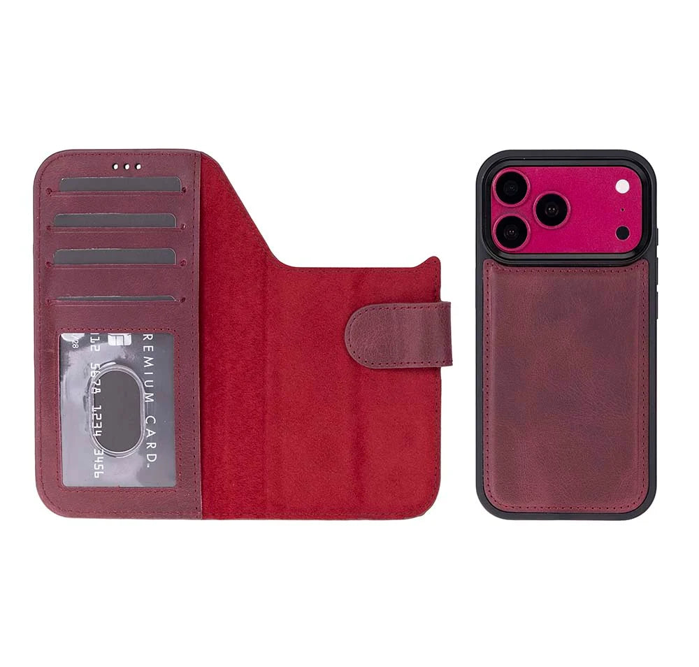 Sengul Genuine Leather Wallet Case for iPhone 18 Pro