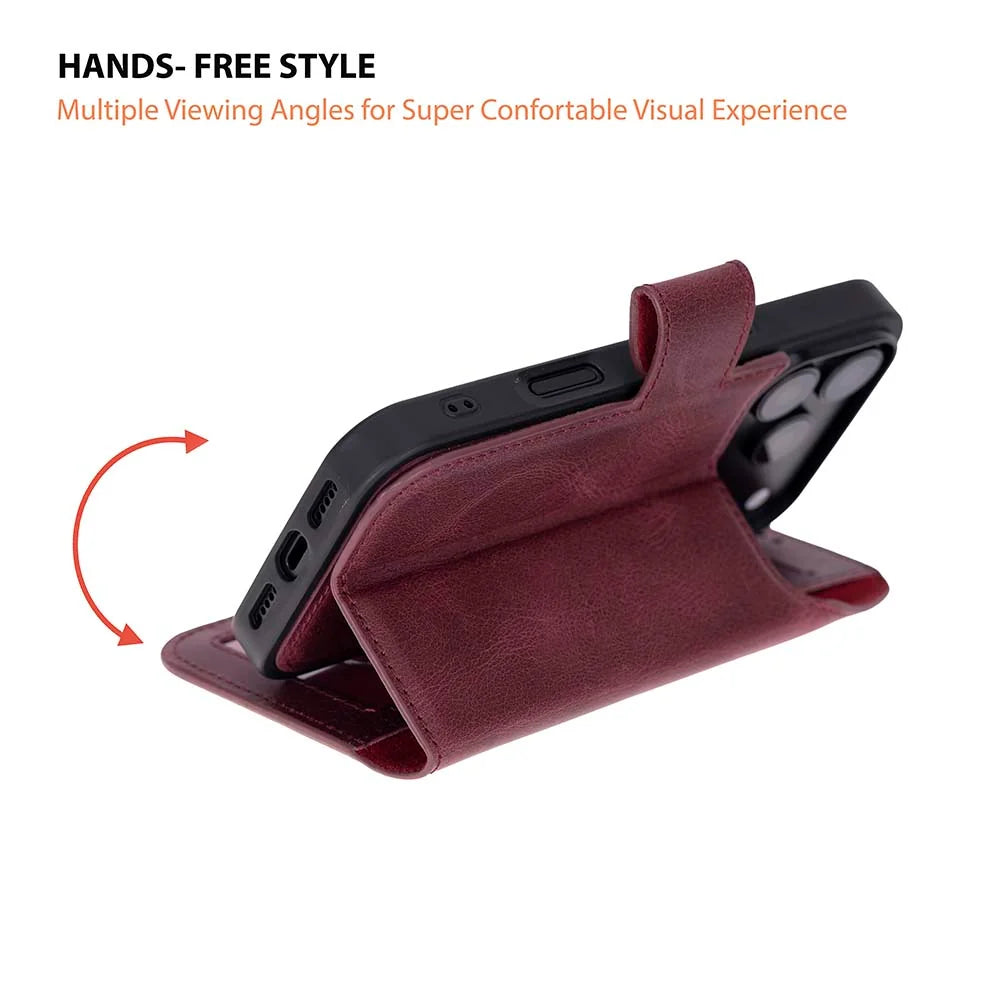 Sengul Genuine Leather Wallet Case for iPhone 18 Pro Max