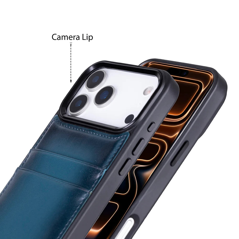Flex Cover Leather iPhone 18 Pro / 17 Pro Case with Card Holder