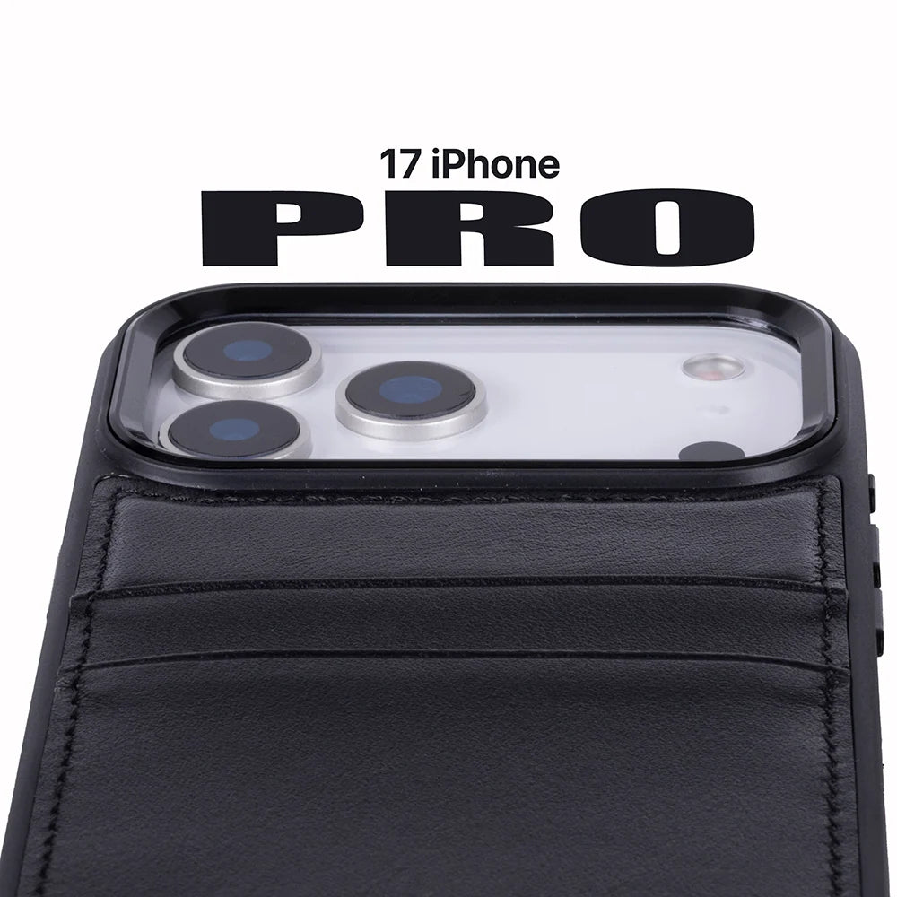 Flex Cover Leather iPhone 18 Pro / 17 Pro Case with Card Holder