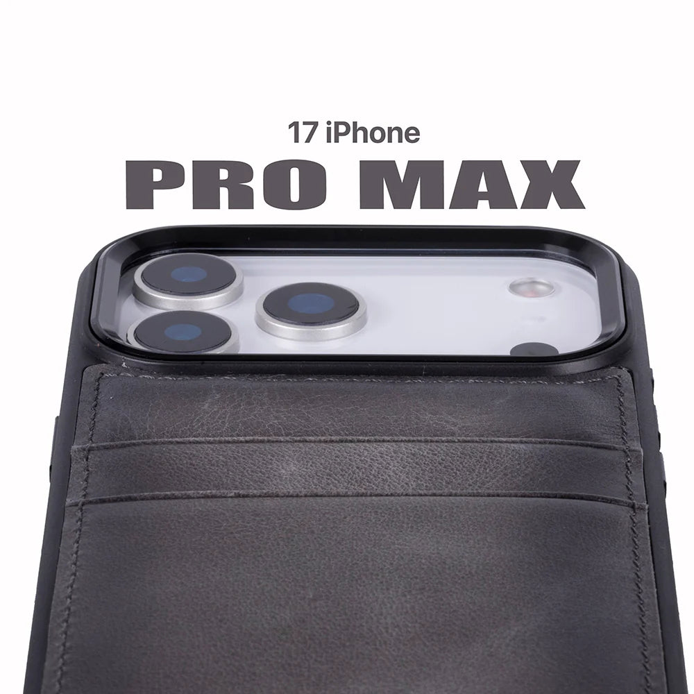 Flex Cover Leather iPhone 18 Pro Max / 17 Pro Max Case with Card Holder