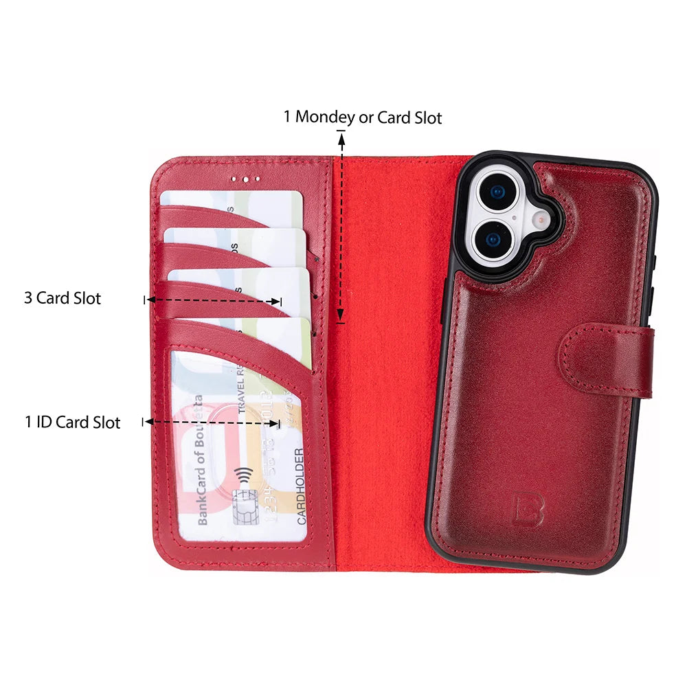 Magic iPhone 17 Detachable Leather Wallet Case
