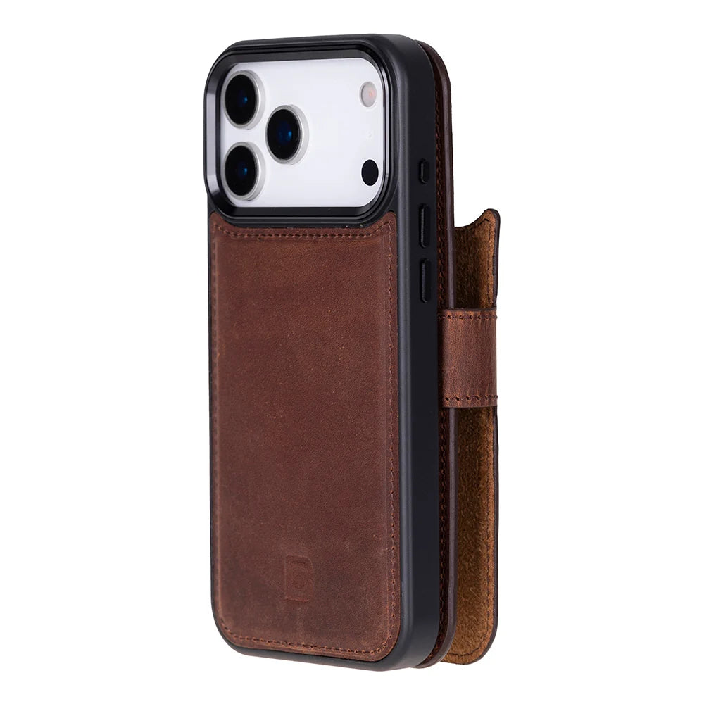 Magic iPhone 18 Pro / 17 Pro Detachable Leather Wallet Case