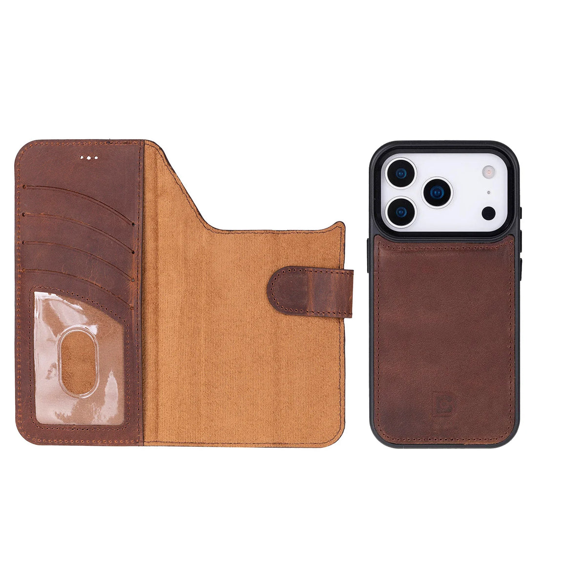 Magic iPhone 18 Pro / 17 Pro Detachable Leather Wallet Case