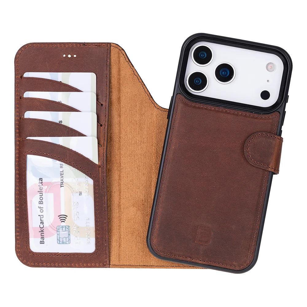 Magic iPhone 18 Pro Max / 17 Pro Max Detachable Leather Wallet Case
