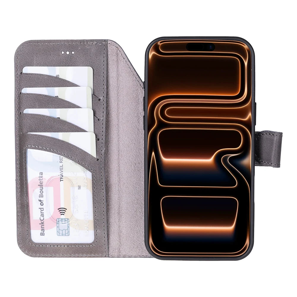 Magic iPhone 18 Pro / 17 Pro Detachable Leather Wallet Case