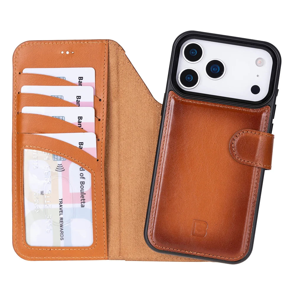 Magic iPhone 18 Pro Max / 17 Pro Max Detachable Leather Wallet Case