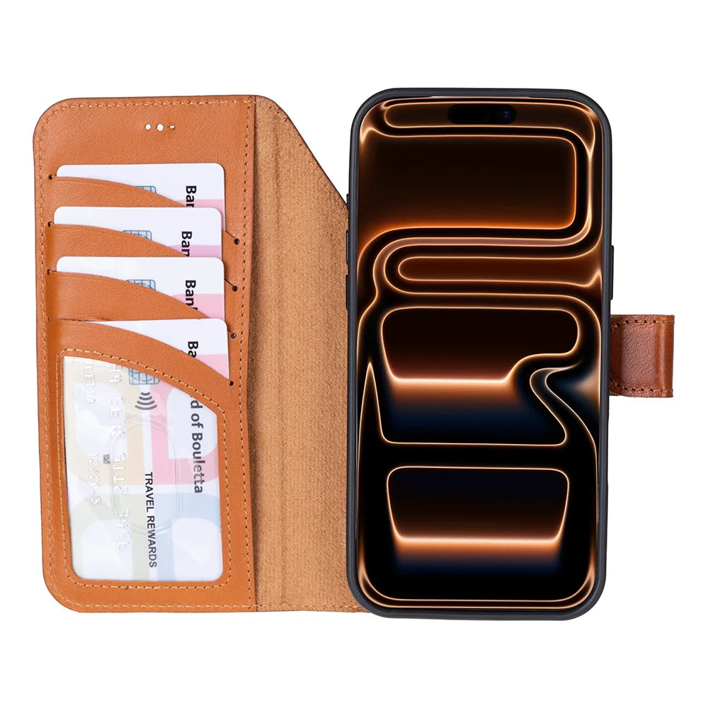 Magic iPhone 18 Pro / 17 Pro Detachable Leather Wallet Case