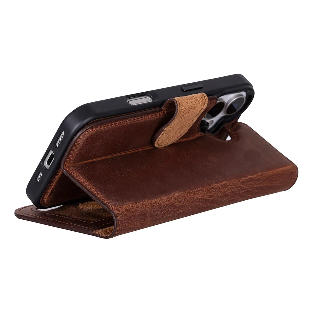 Magic iPhone 17 Detachable Leather Wallet Case