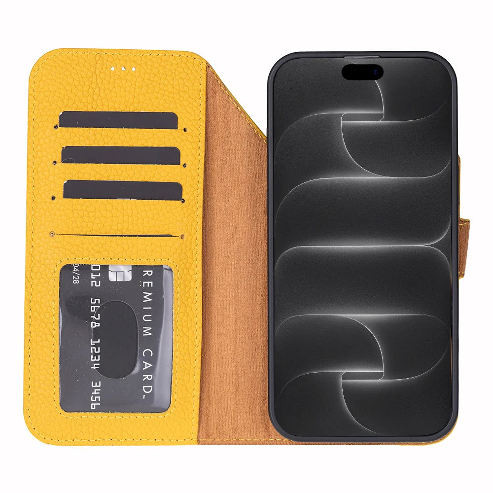 Sengul Genuine Leather Wallet Case for iPhone 18 Pro