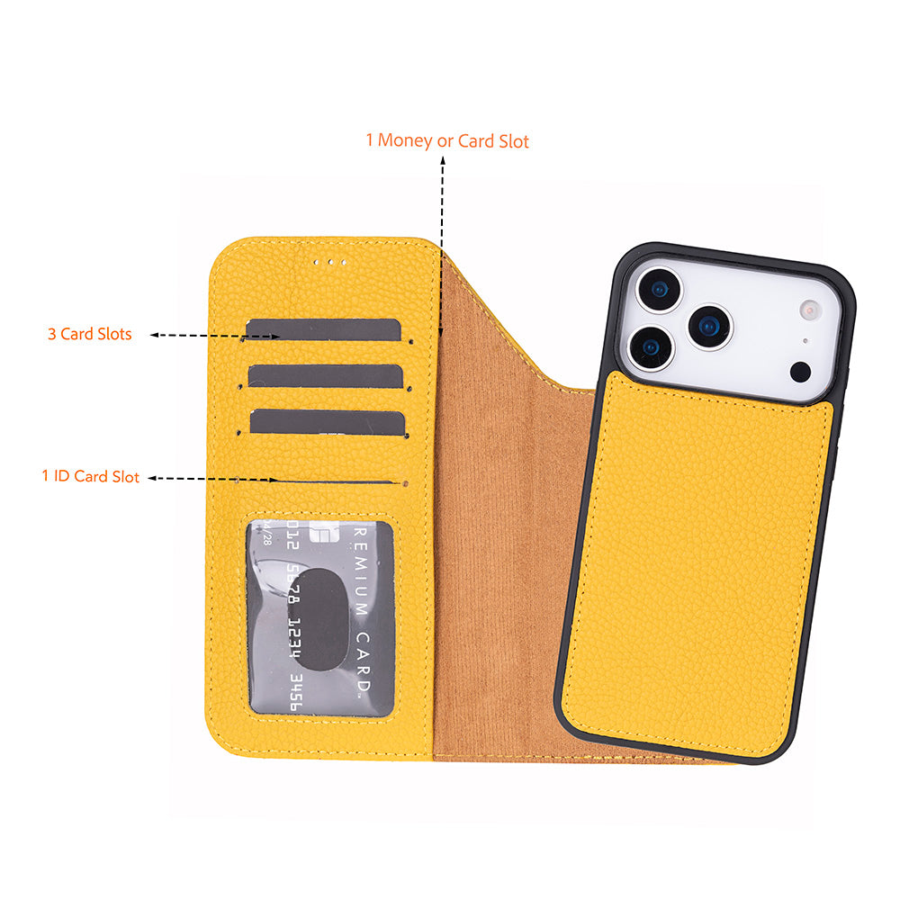 Magic I Phone 17 Pro Leather Detachable Wallet Case