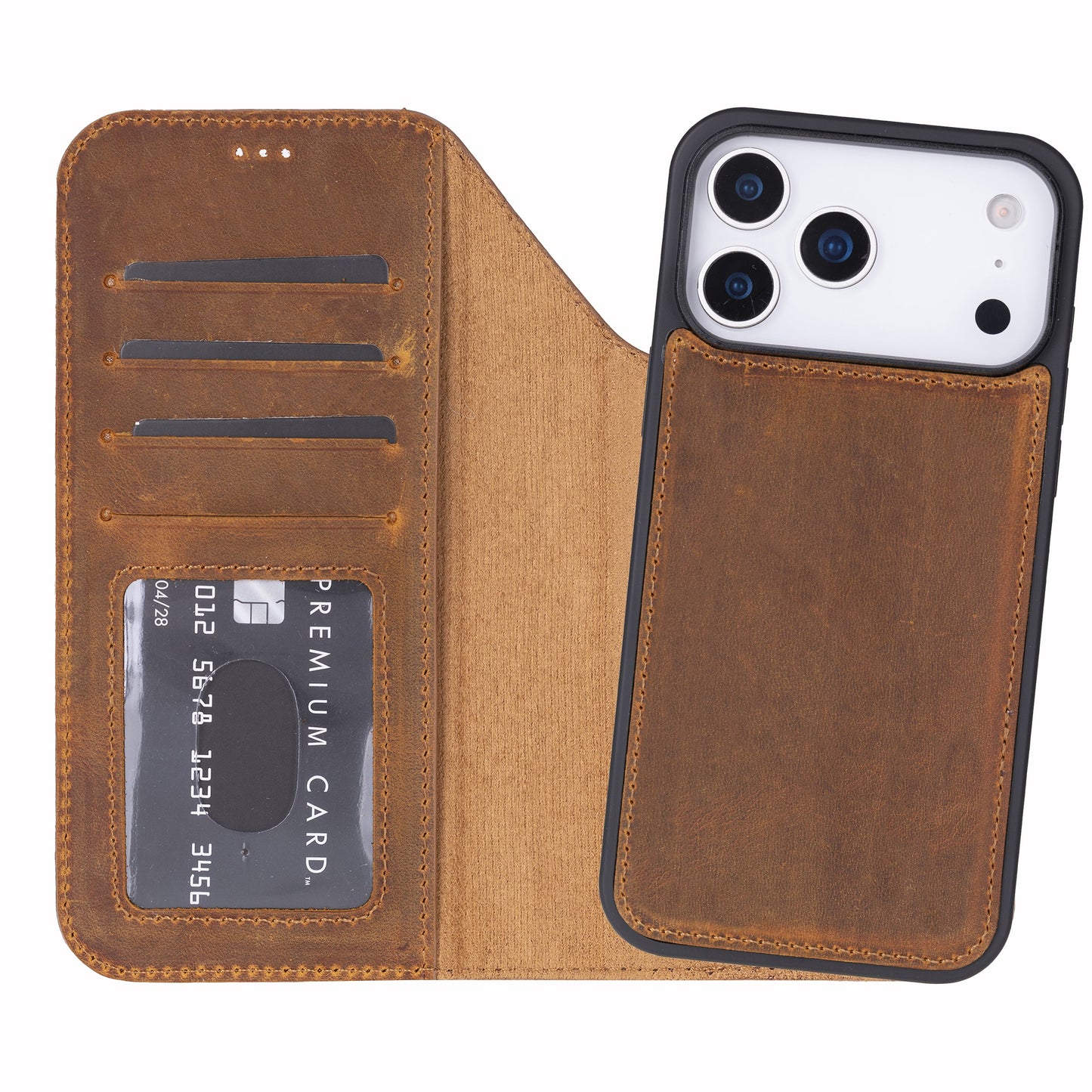 Magic I Phone 17 Pro Leather Detachable Wallet Case