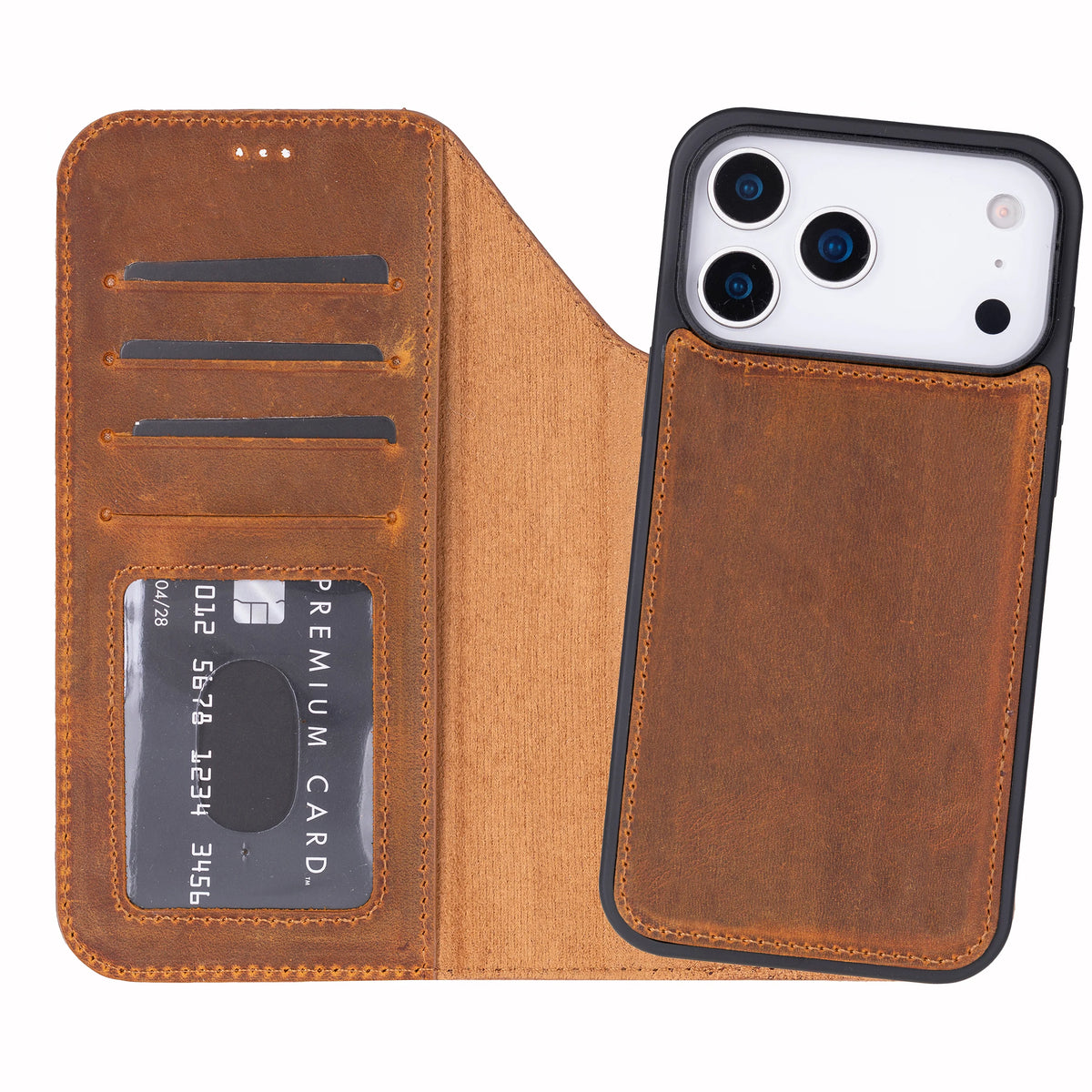 Sengul Genuine Leather Wallet Case for iPhone 18 Pro