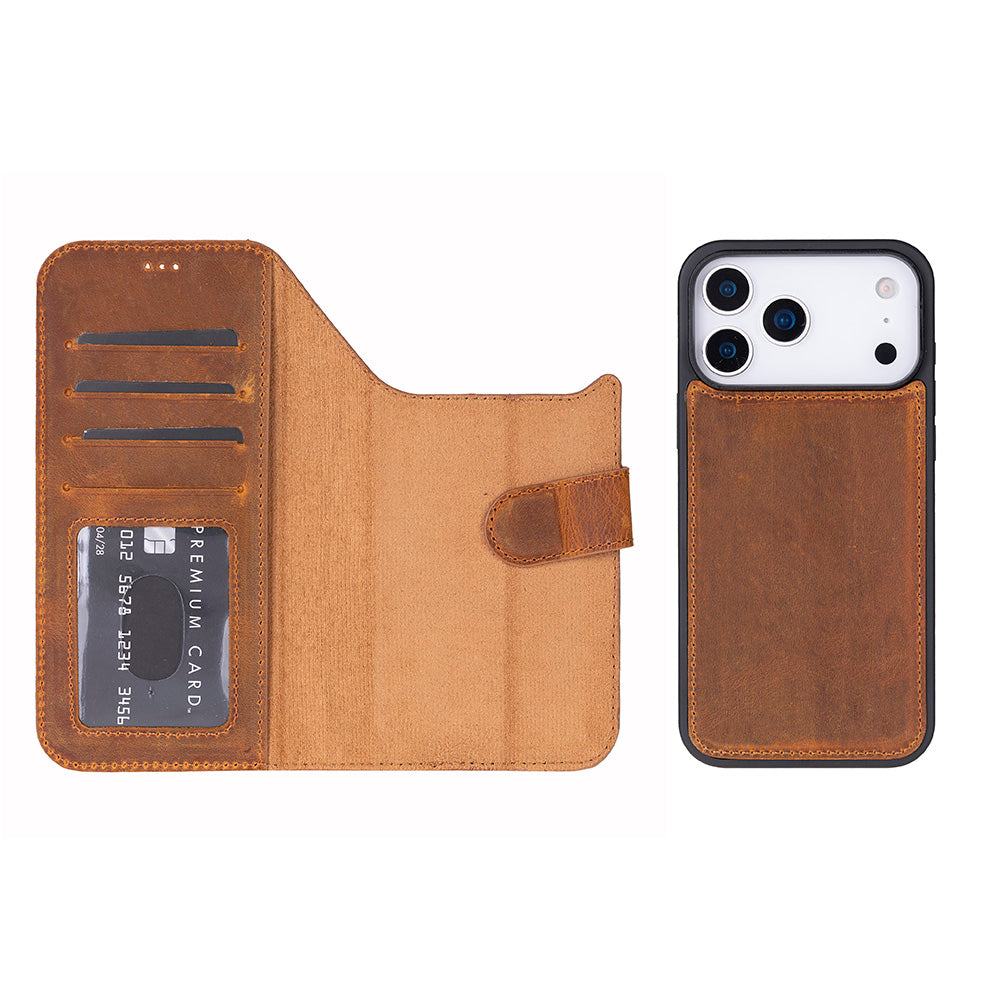 Magic I Phone 17 Pro Leather Detachable Wallet Case