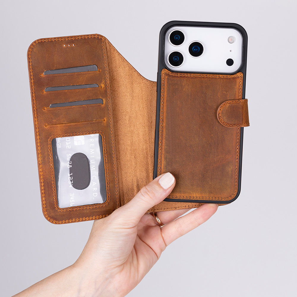 Magic I Phone 17 Pro Leather Detachable Wallet Case