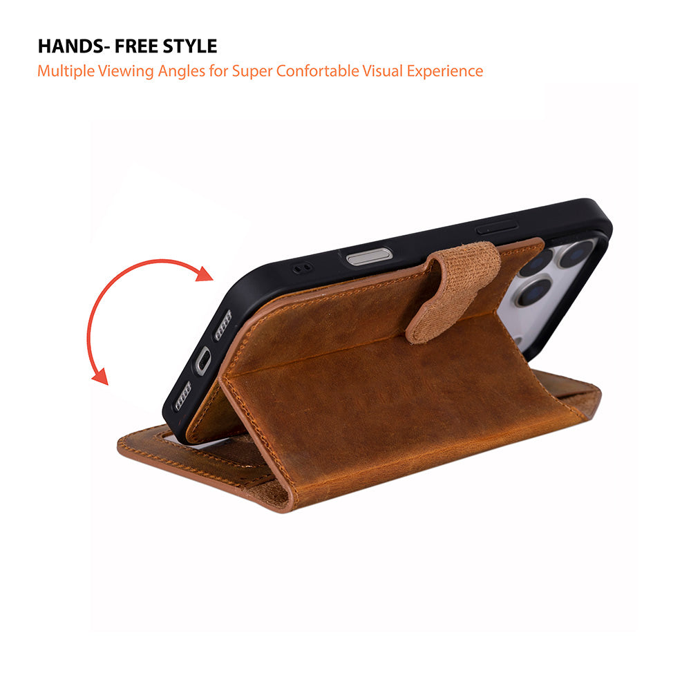 Magic I Phone 17 Pro Leather Detachable Wallet Case