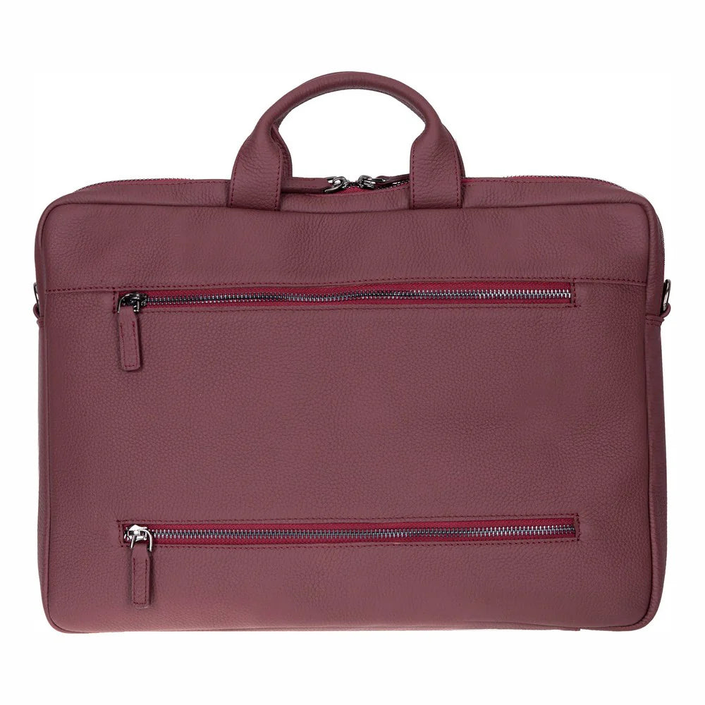 Truro Leather Business Briefcase / Laptop Case 13" With Suitcase