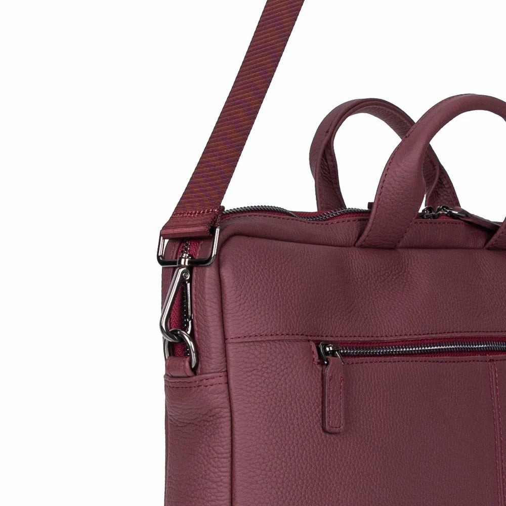Truro Leather Business Briefcase / Laptop Case 13" With Suitcase