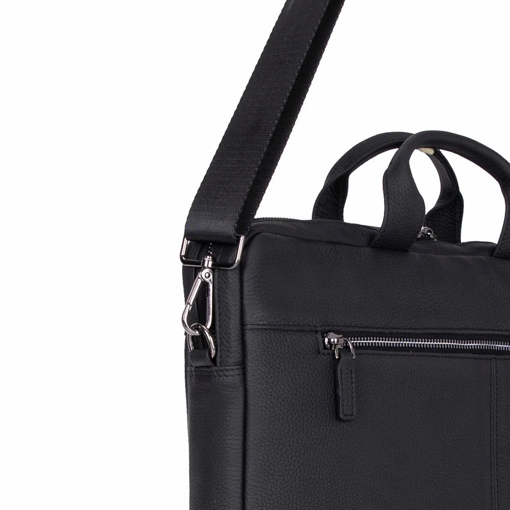 Truro Leather Business Briefcase / Laptop Case 13" With Suitcase