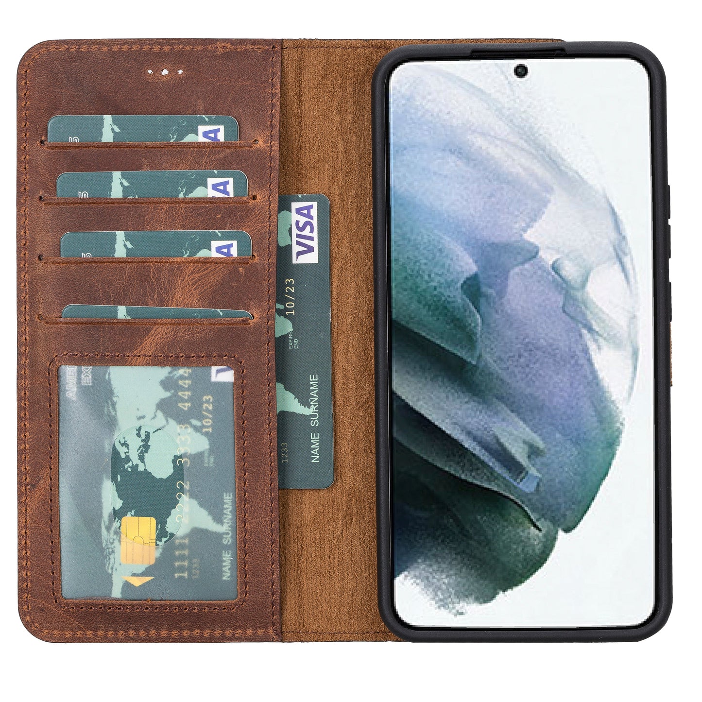 Magic Samsung Galaxy S22 Plus Leather Detachable Wallet Case