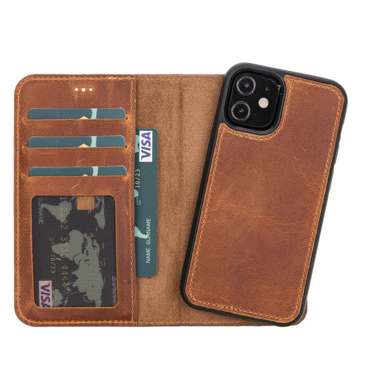 Liluri I Phone 12 Mini Detachable Leather Wallet Case