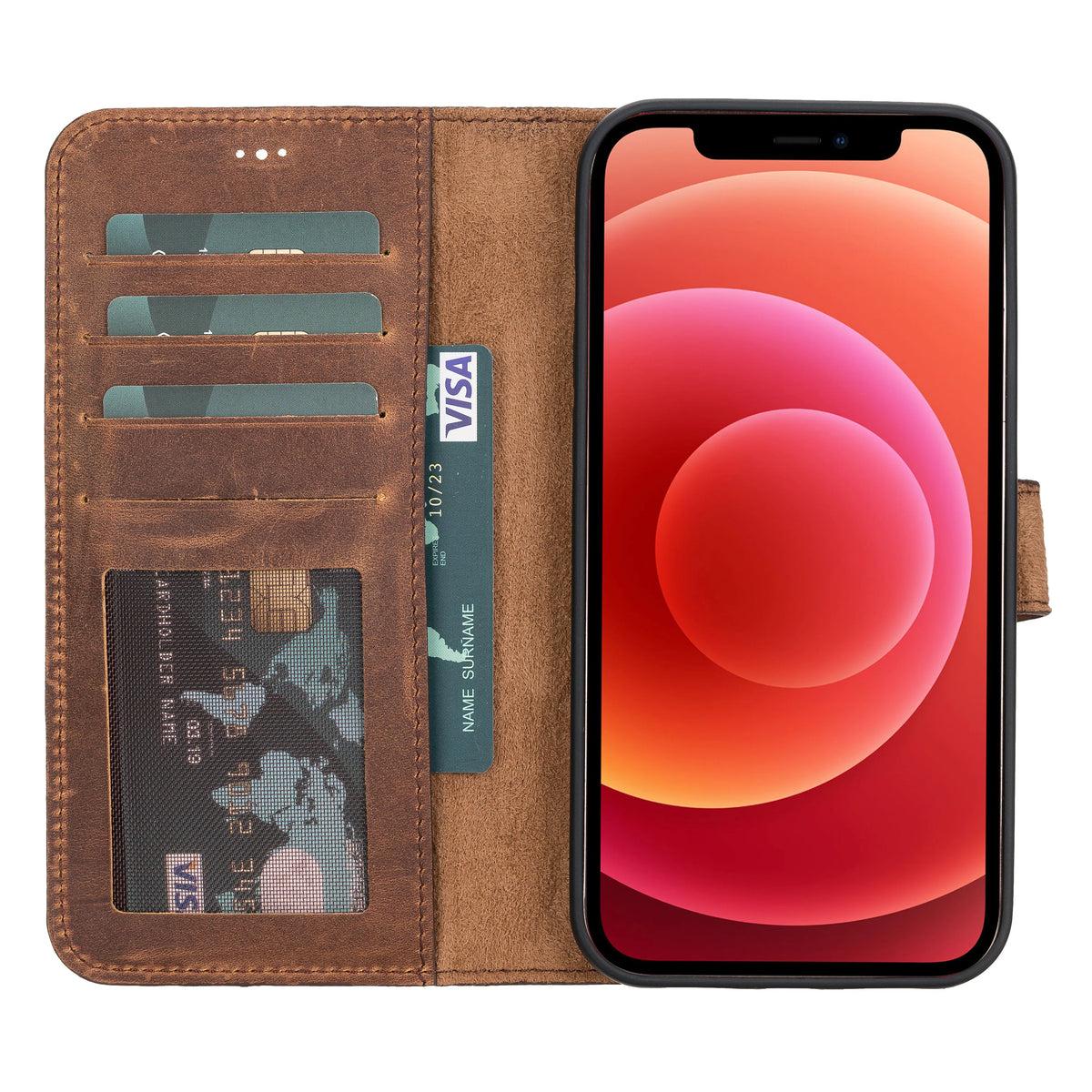 Liluri iPhone 15 Pro Detachable Leather Wallet Case