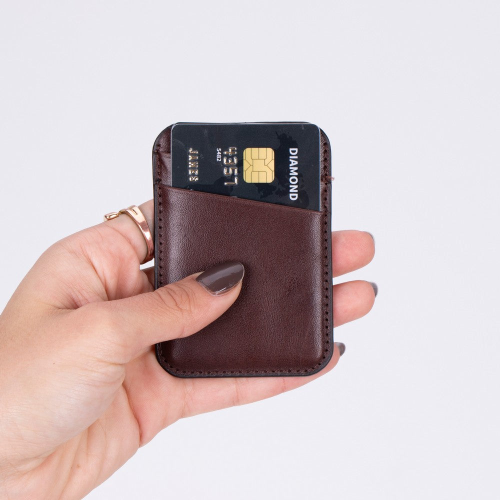 Maggy Fit Cc Leather Magnetic Card Holder