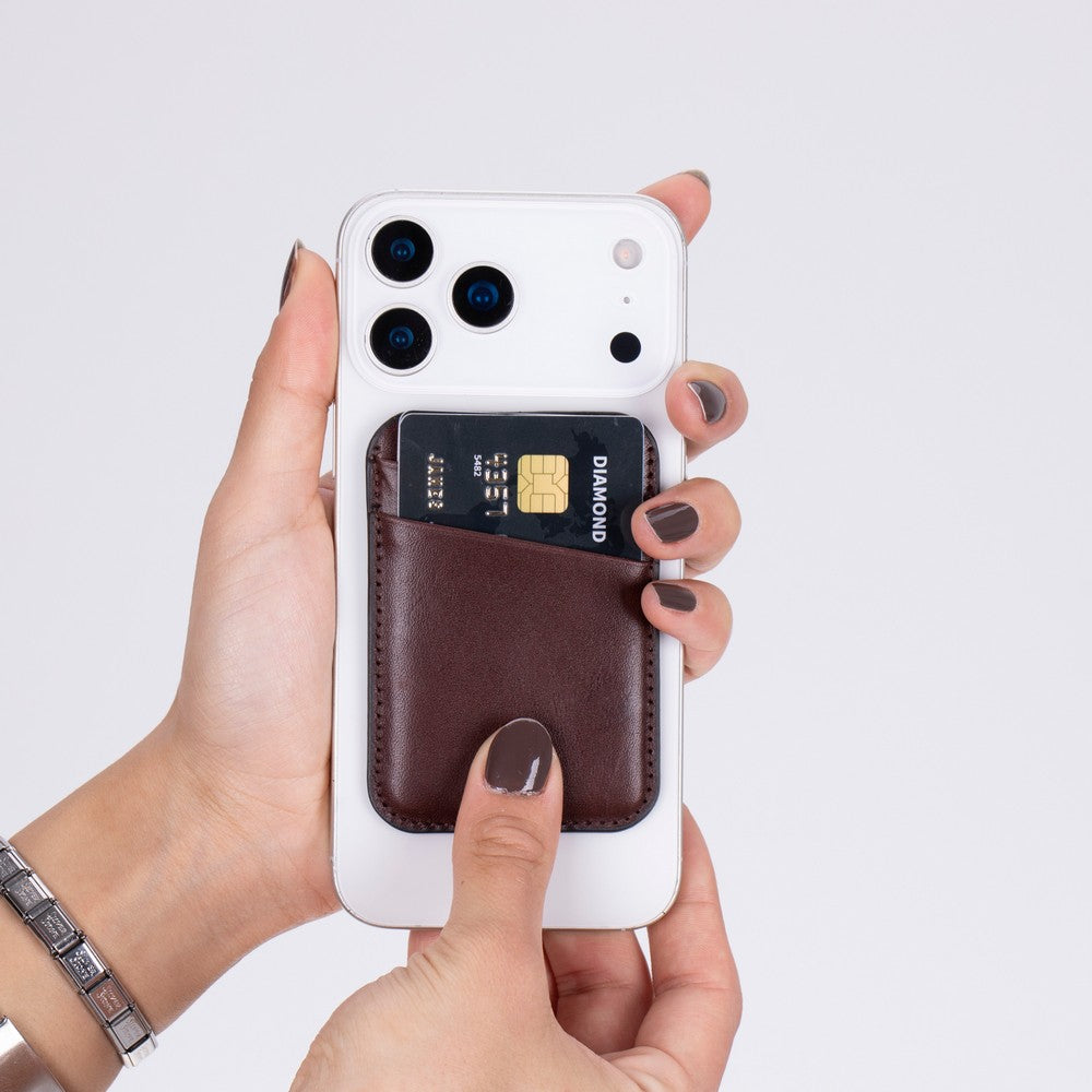 Maggy Fit Cc Leather Magnetic Card Holder