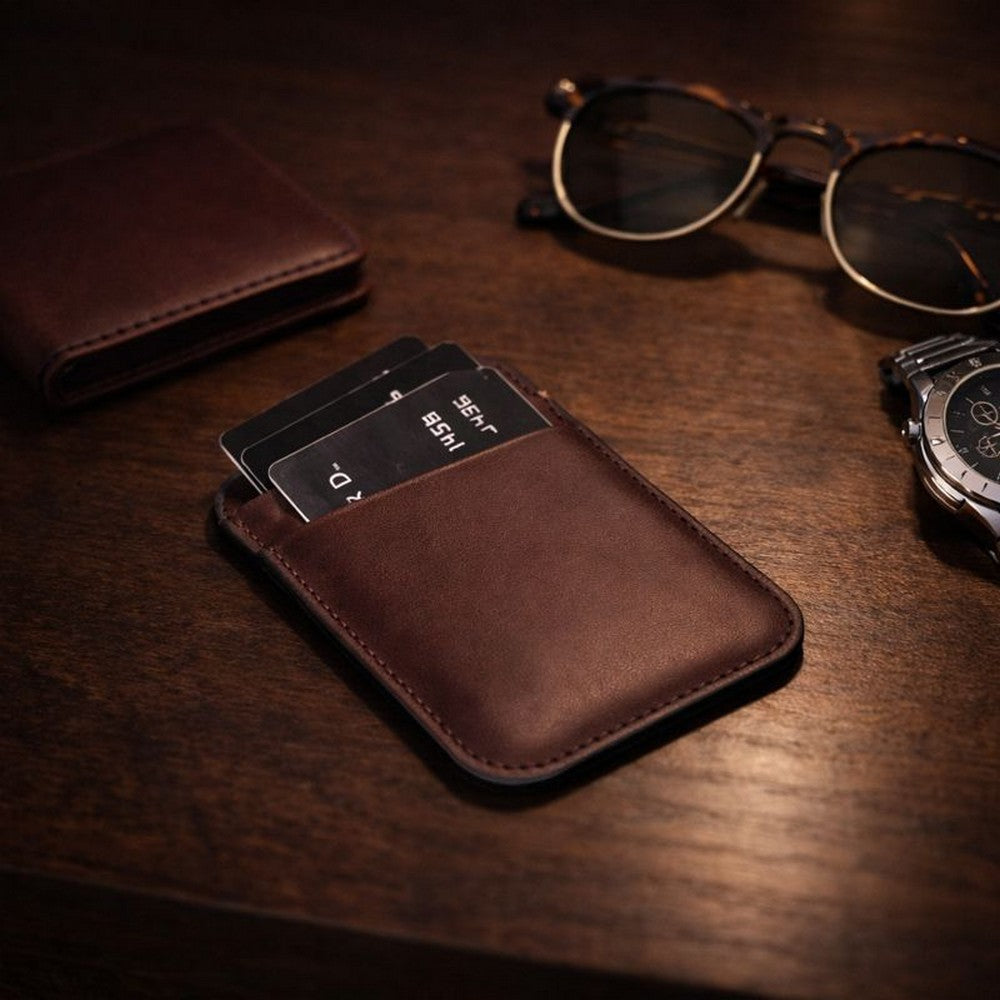 Maggy Fit Cc Leather Magnetic Card Holder