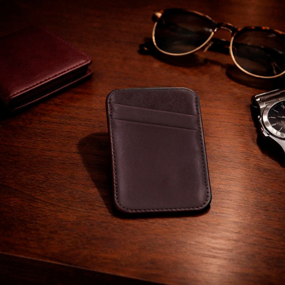 Maggy Fit Cc Leather Magnetic Card Holder