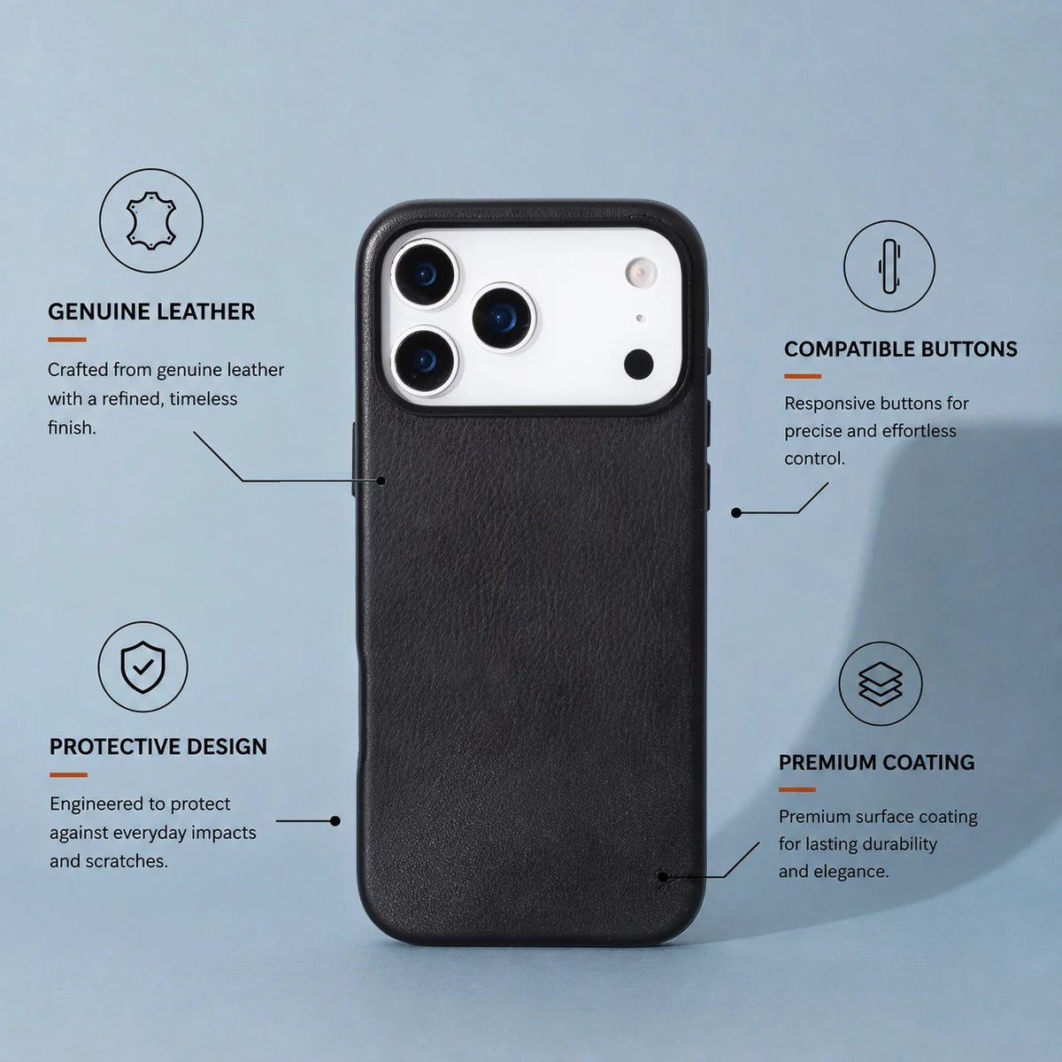 Prestige iPhone 18 Pro / 17 Pro Leather Case