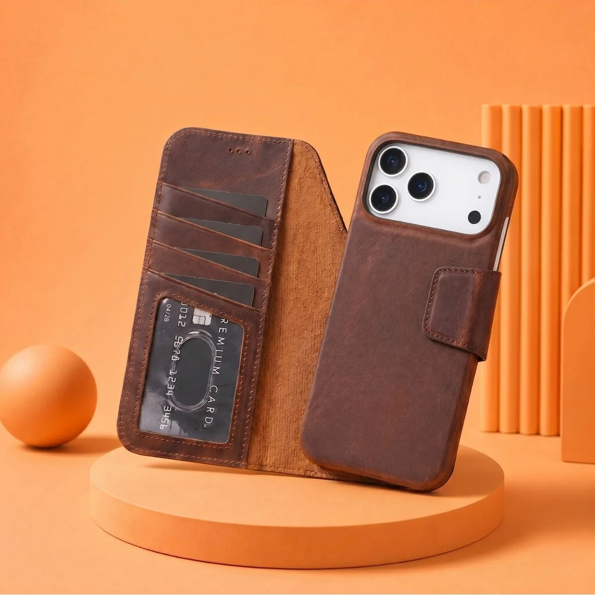 Elite Magic iPhone 18 Pro / 17 Pro Leather Detachable Wallet Case