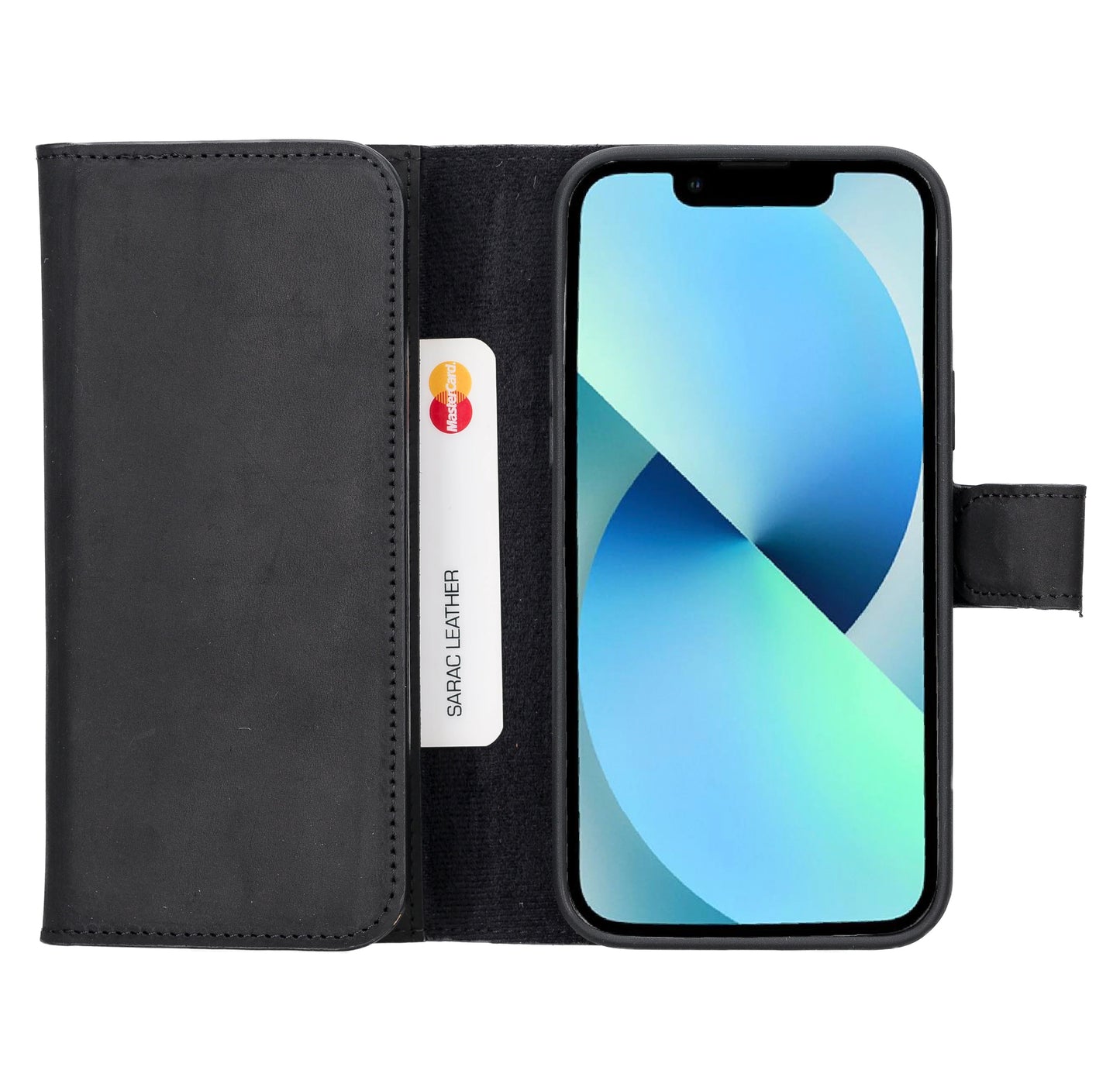 Santa I Phone 14 Plus Leather Detachable Wallet Case