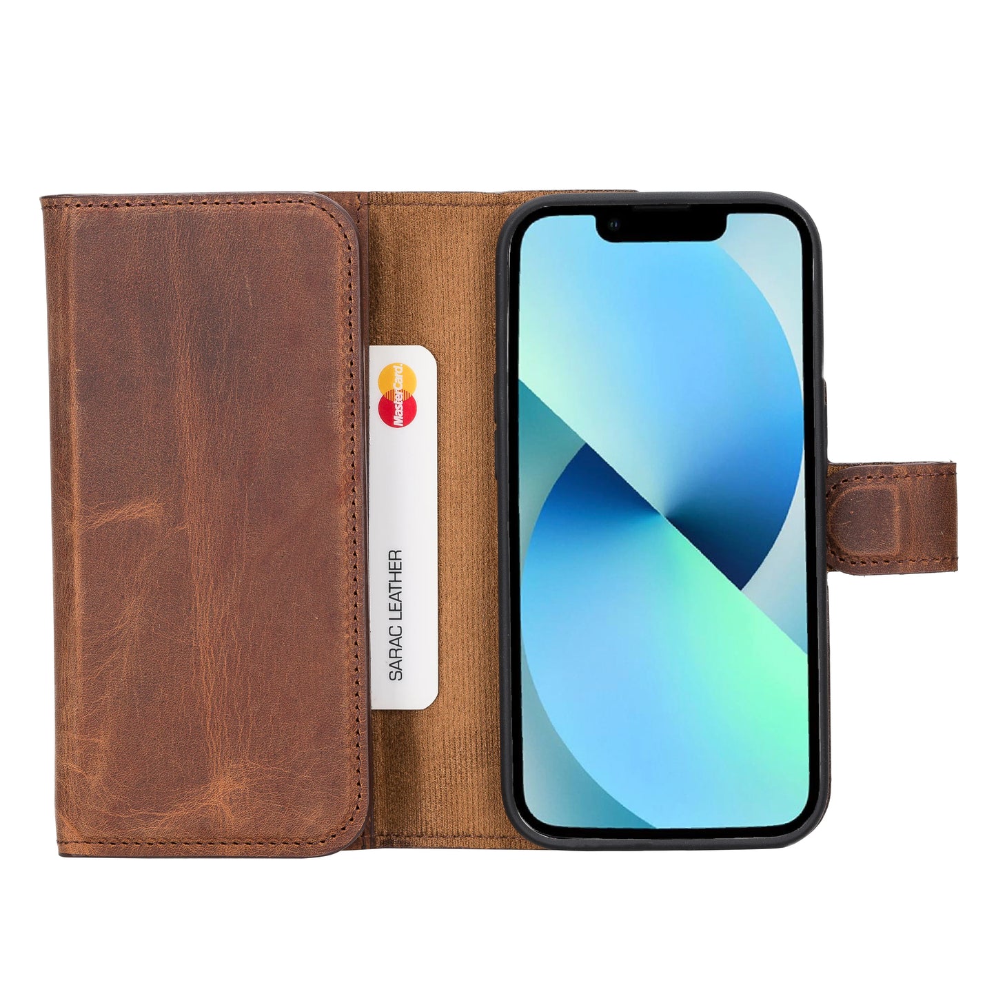 Santa I Phone 14 Pro Leather Detachable Wallet Case