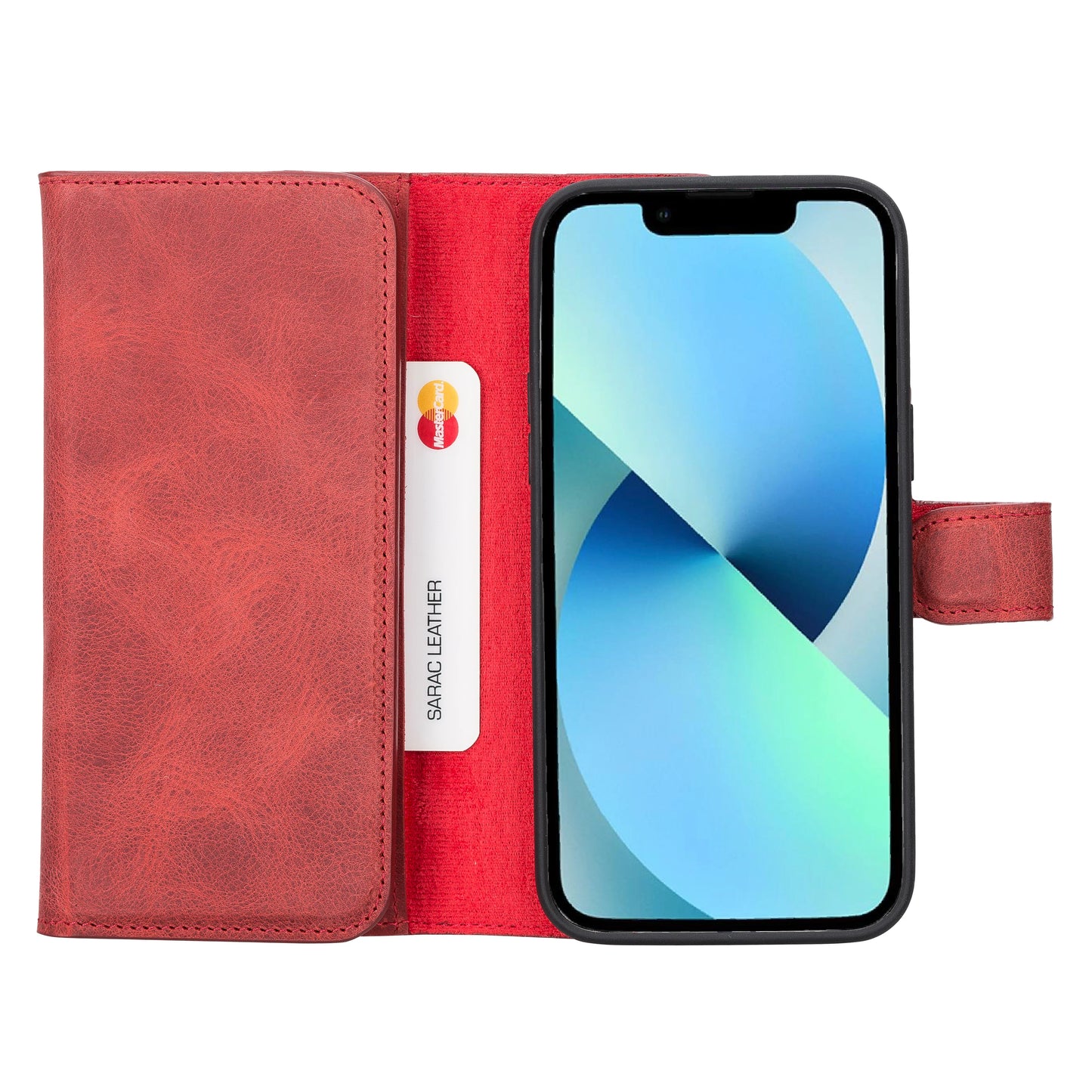 Santa I Phone 14 Pro Max Leather Detachable Wallet Case