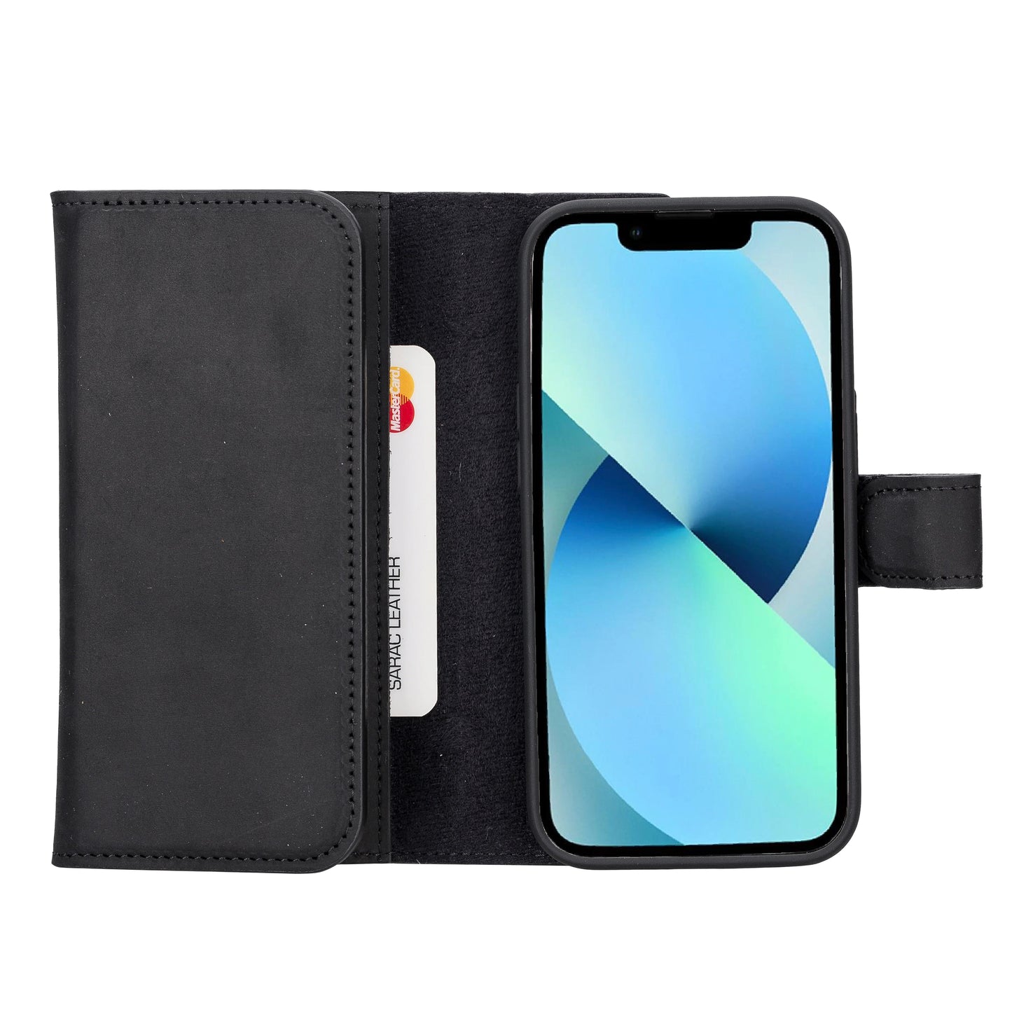 Santa I Phone 14 Pro Leather Detachable Wallet Case