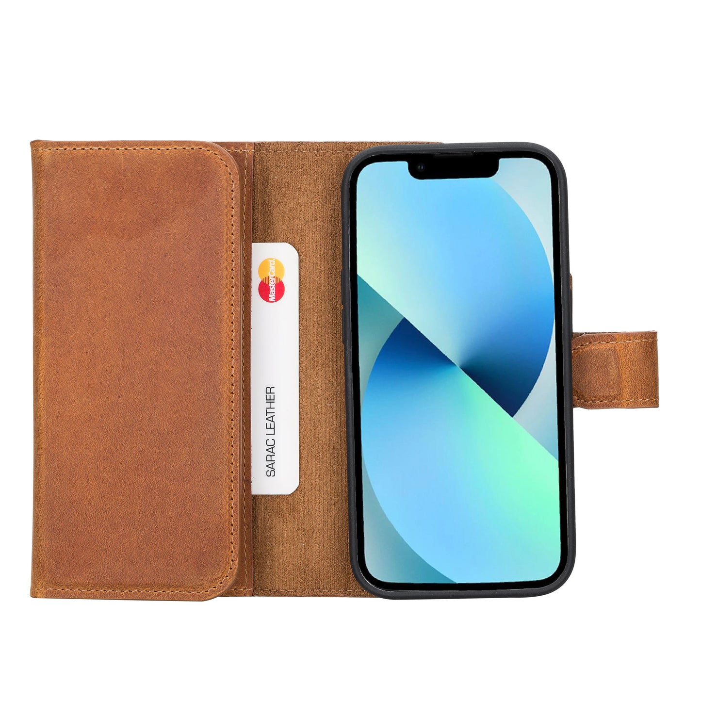 Santa I Phone 14 Pro Leather Detachable Wallet Case