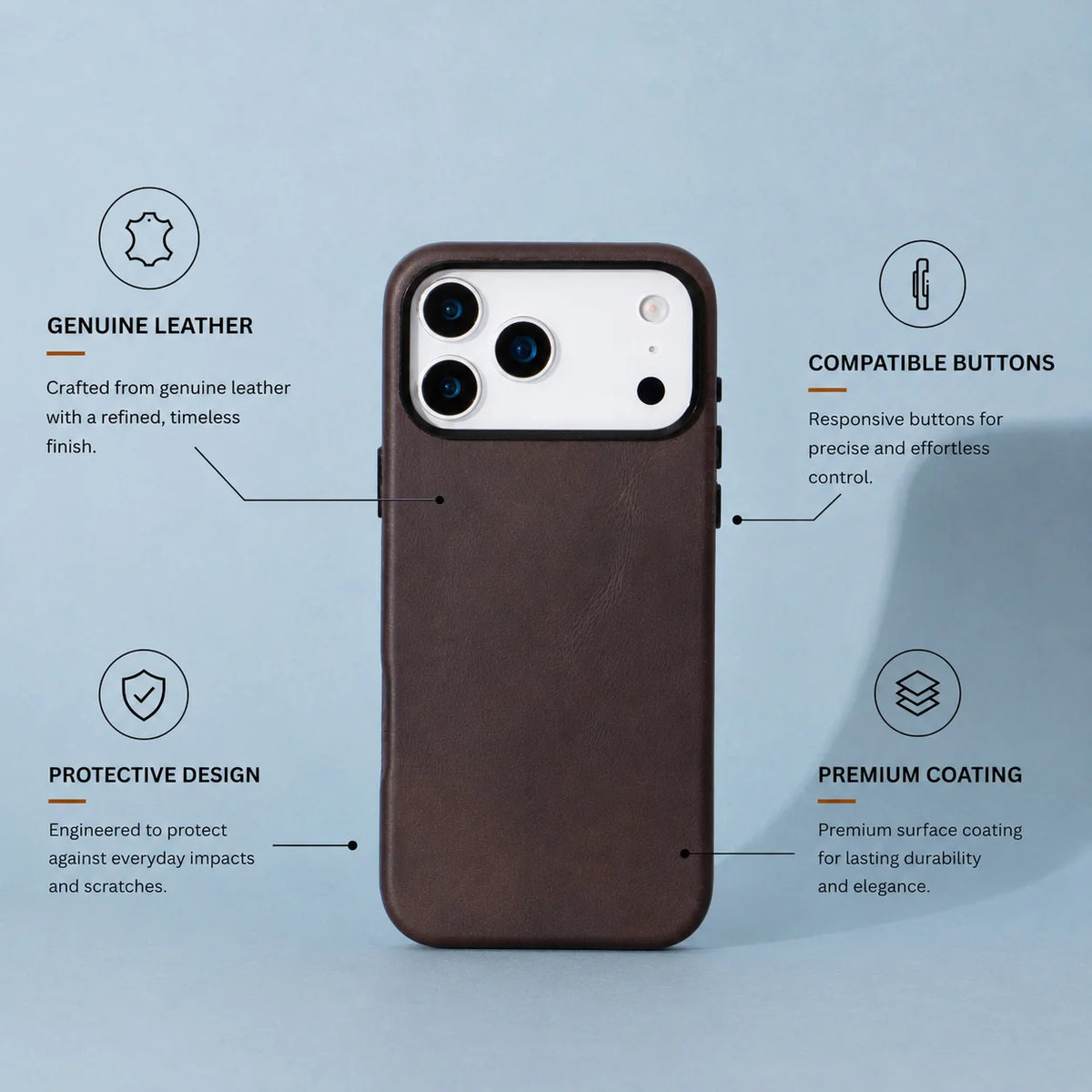 Prestige iPhone 18 Pro / 17 Pro Leather Case