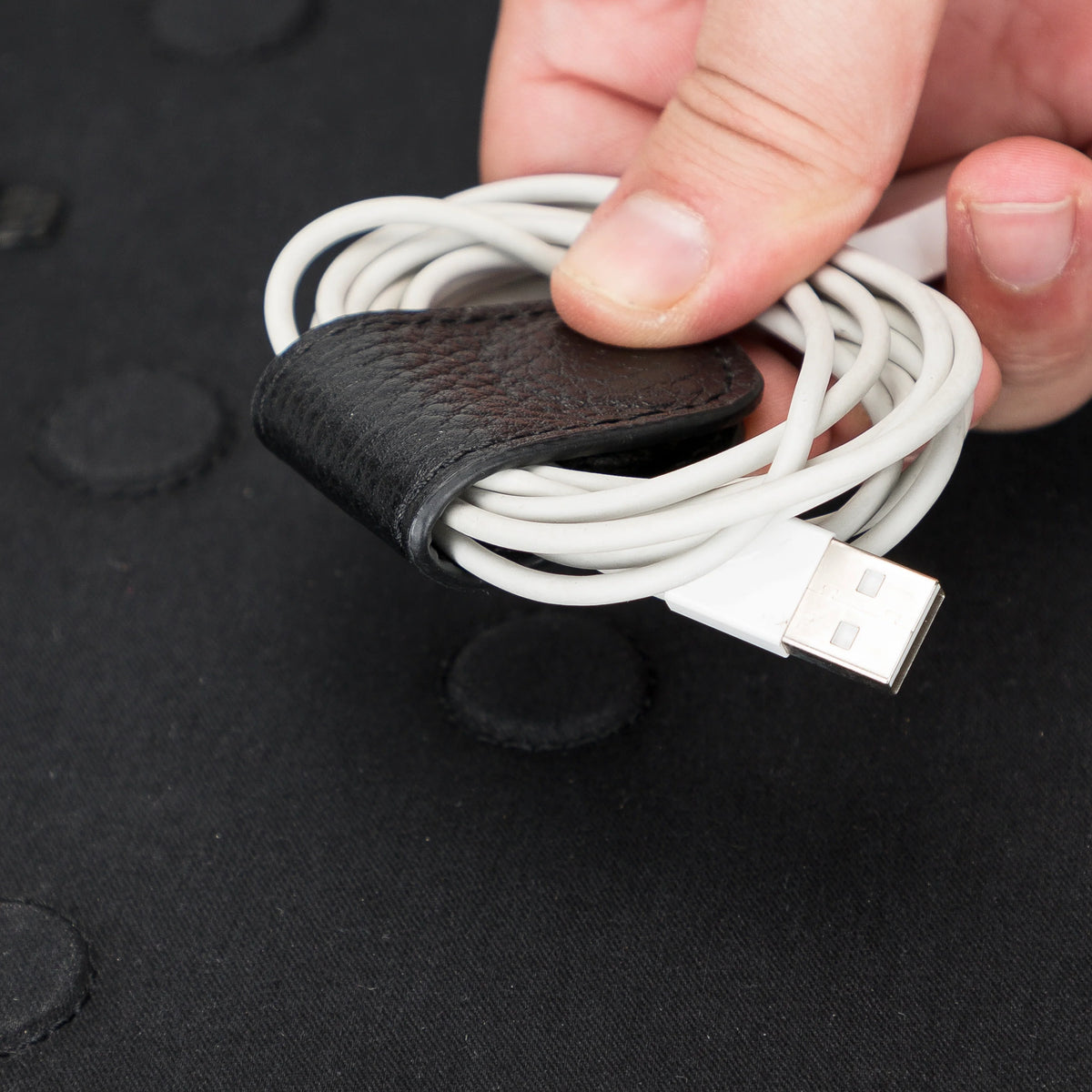 Orbex Leather Travel Cable Organizer