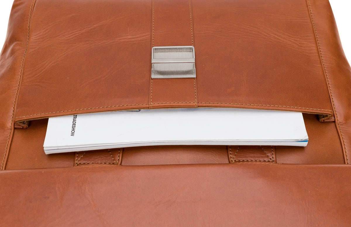 Wizard Leather Business Briefcase / Laptop Case 14"