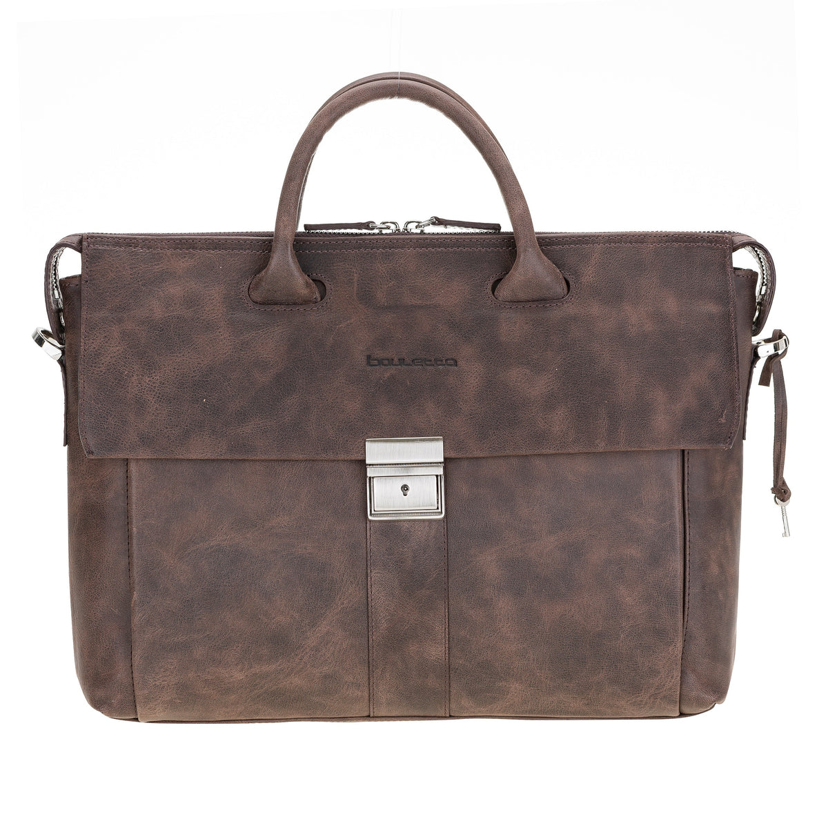 Wizard Leather Business Briefcase / Laptop Case 14"